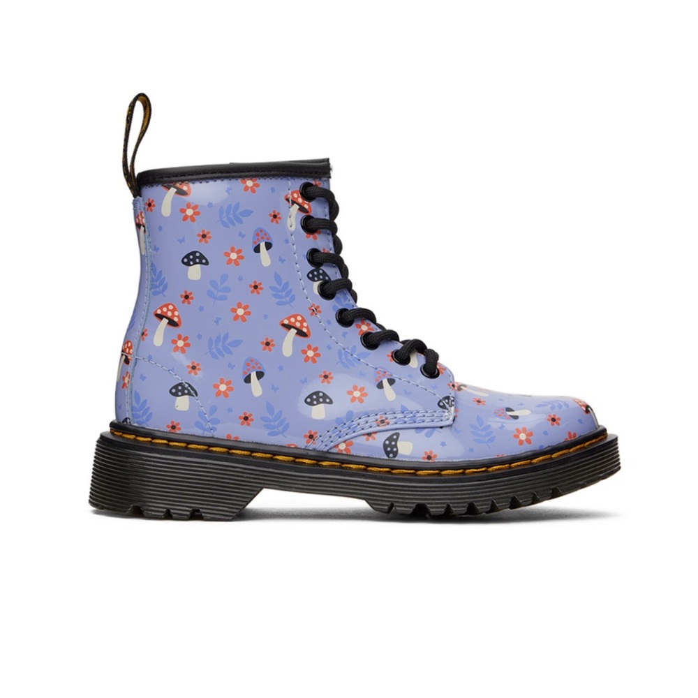Dr. Martens Blue and Purple Boots with Chunky Sole